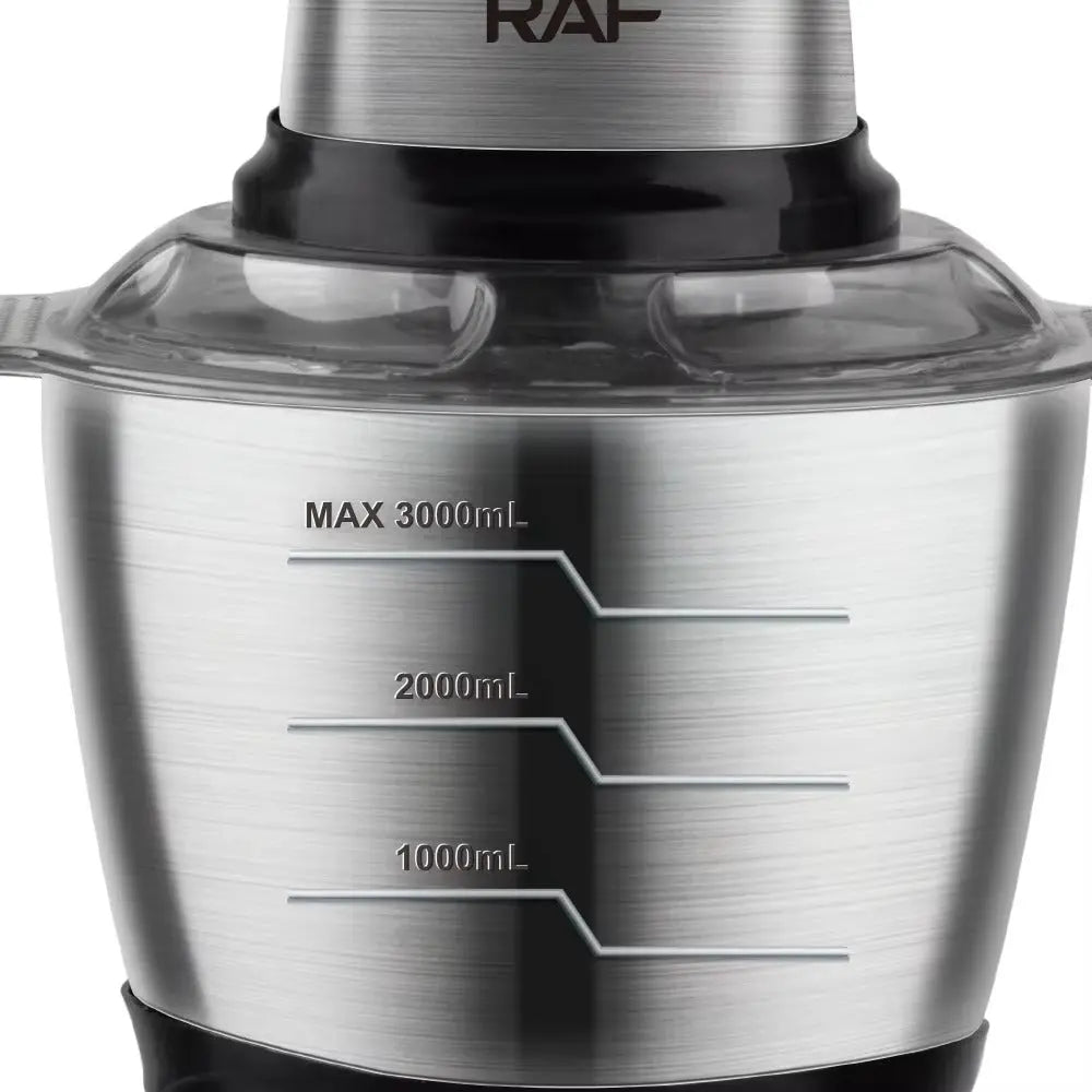 Tocător electric de carne RAF R.7031, bol inox 3L – aparat multifuncțional de bucătărie, putere mare, ideal pentru carne, legume și preparate rapide Glorio