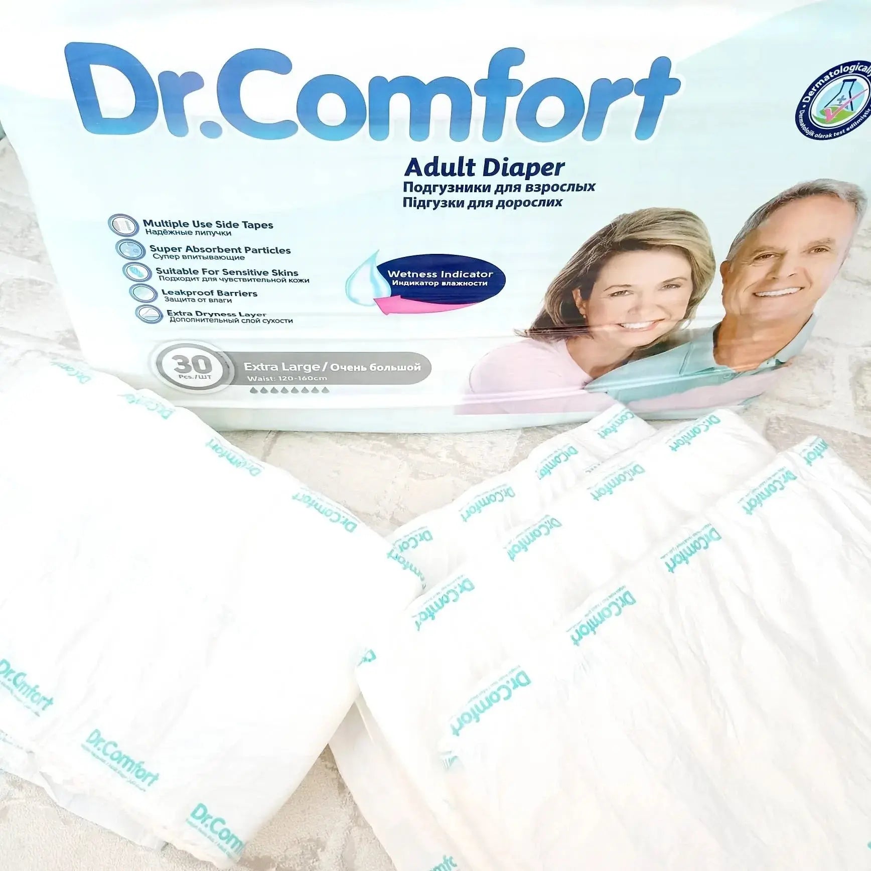 Set 4 Baxuri Scutece Dr. Comfort pentru Adulți ( 120 bucati ) + CADOU 2 Pachete Șervețele Umede Glorio.ro
