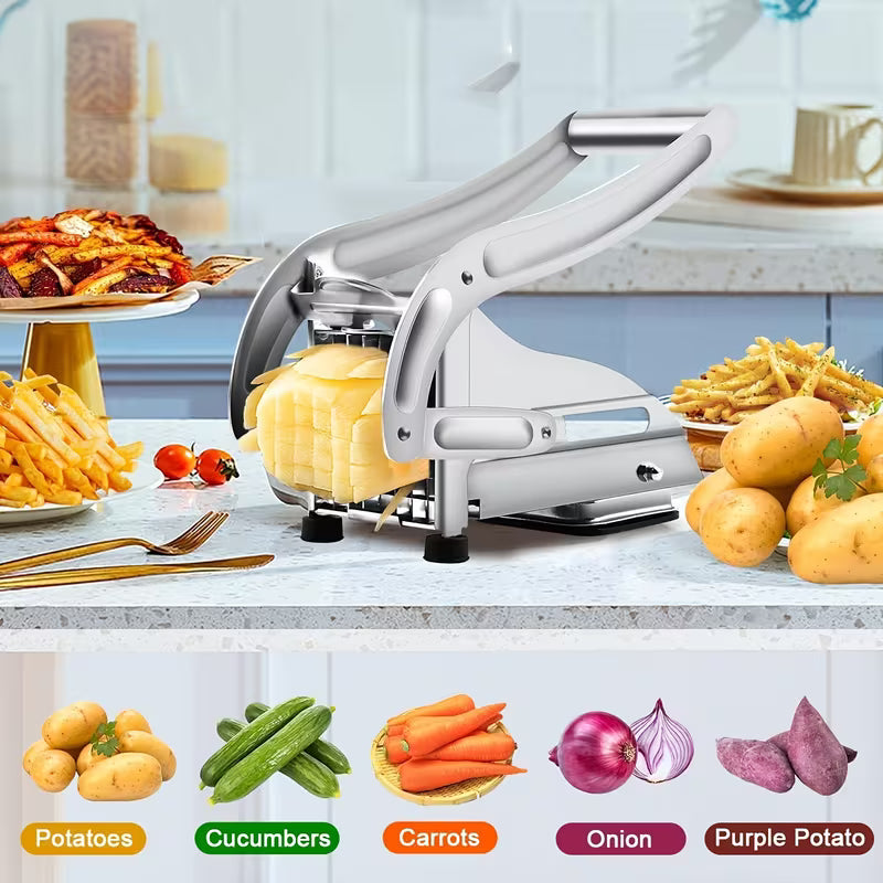 Cartofi pai ca la restaurant, acasă – Tăietor de cartofi + 6 capace din silicon CADOU Glorio