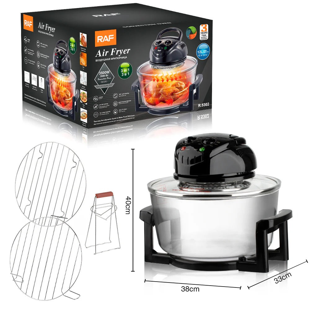 Air Fryer Multifuncțional RAF R.5402,Friteuza cu aer cald , 12Litri , 3500w Glorio