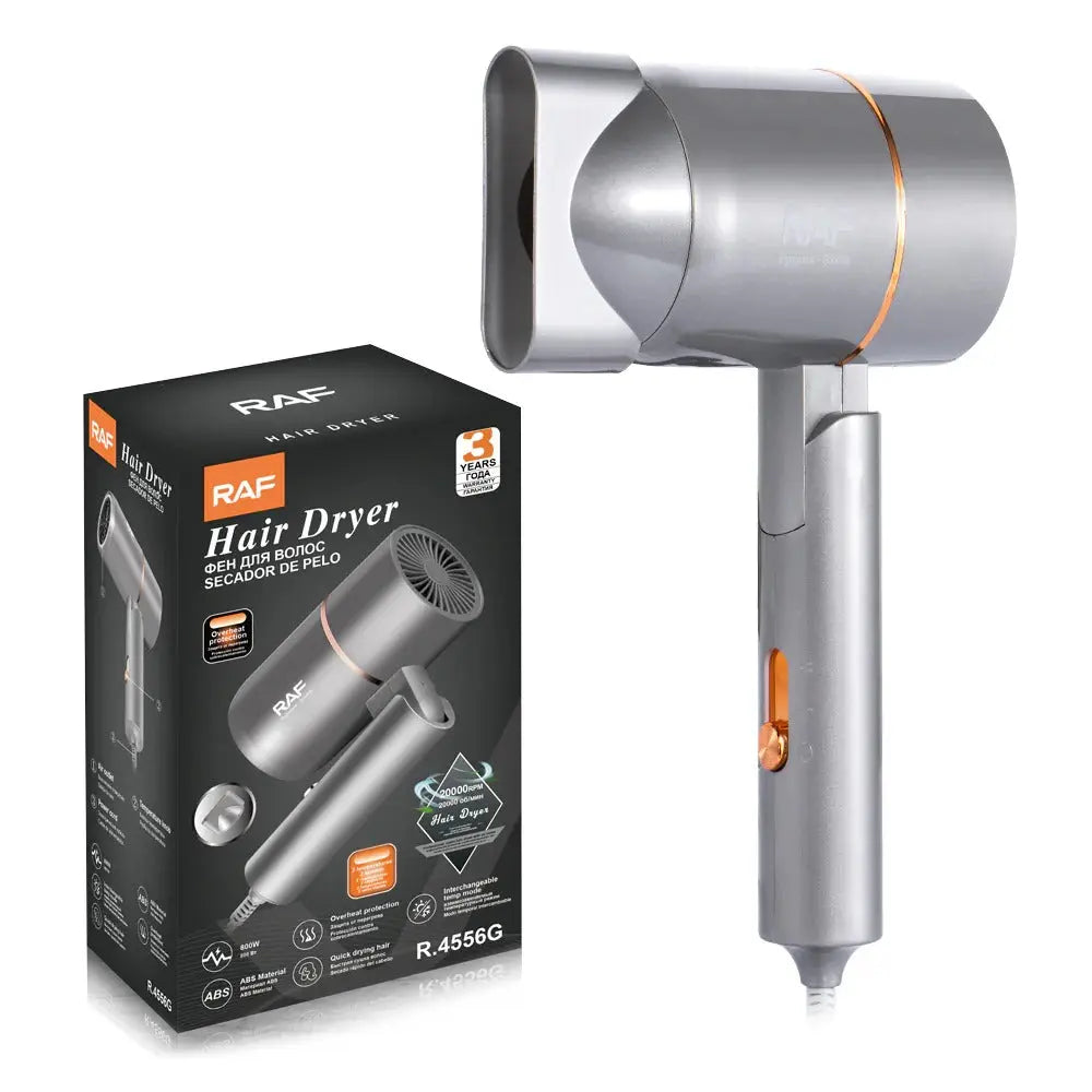 Uscător de Păr Profesional RAF R.4556G – Putere, Eleganță și Confort în Fiecare Zi Glorio.ro