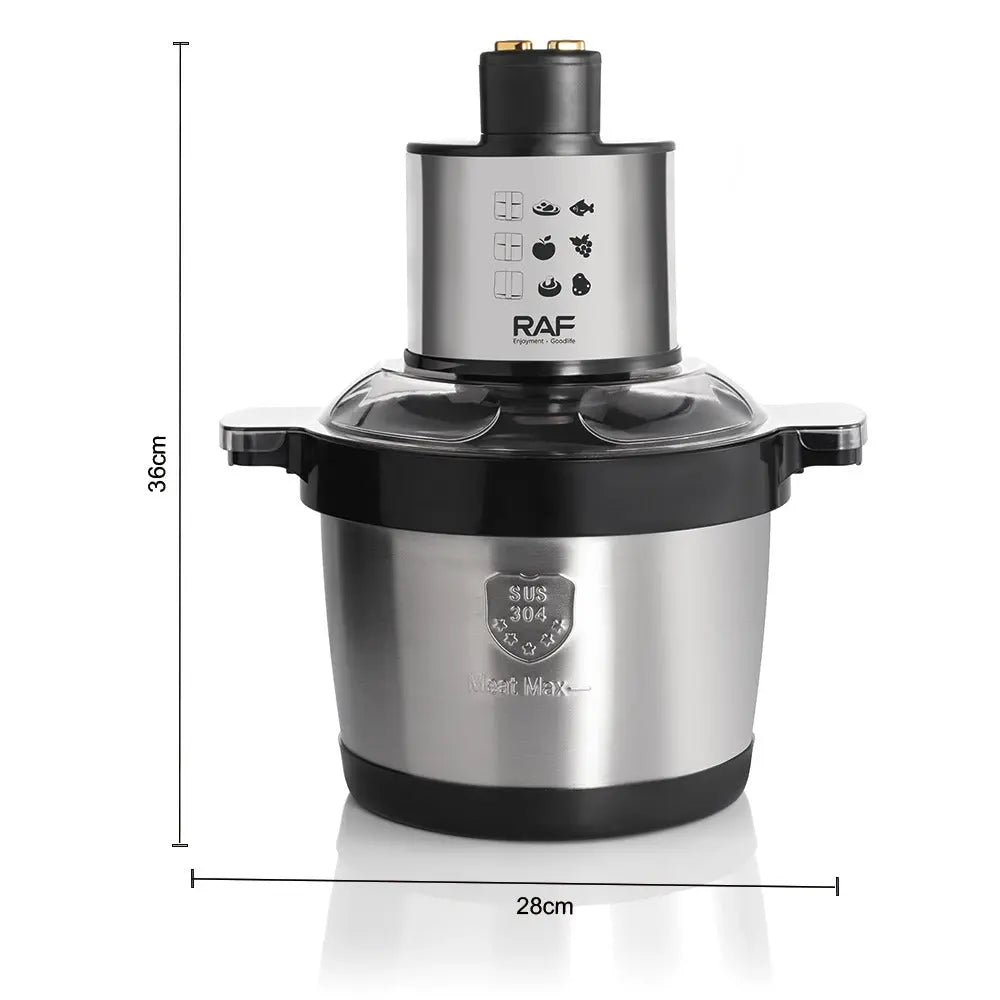 Tocător de Bucătărie Electric RAF R.7008 (1600W, Bol 6L Inox) – Performanță Profesională la Tine acasă Glorio
