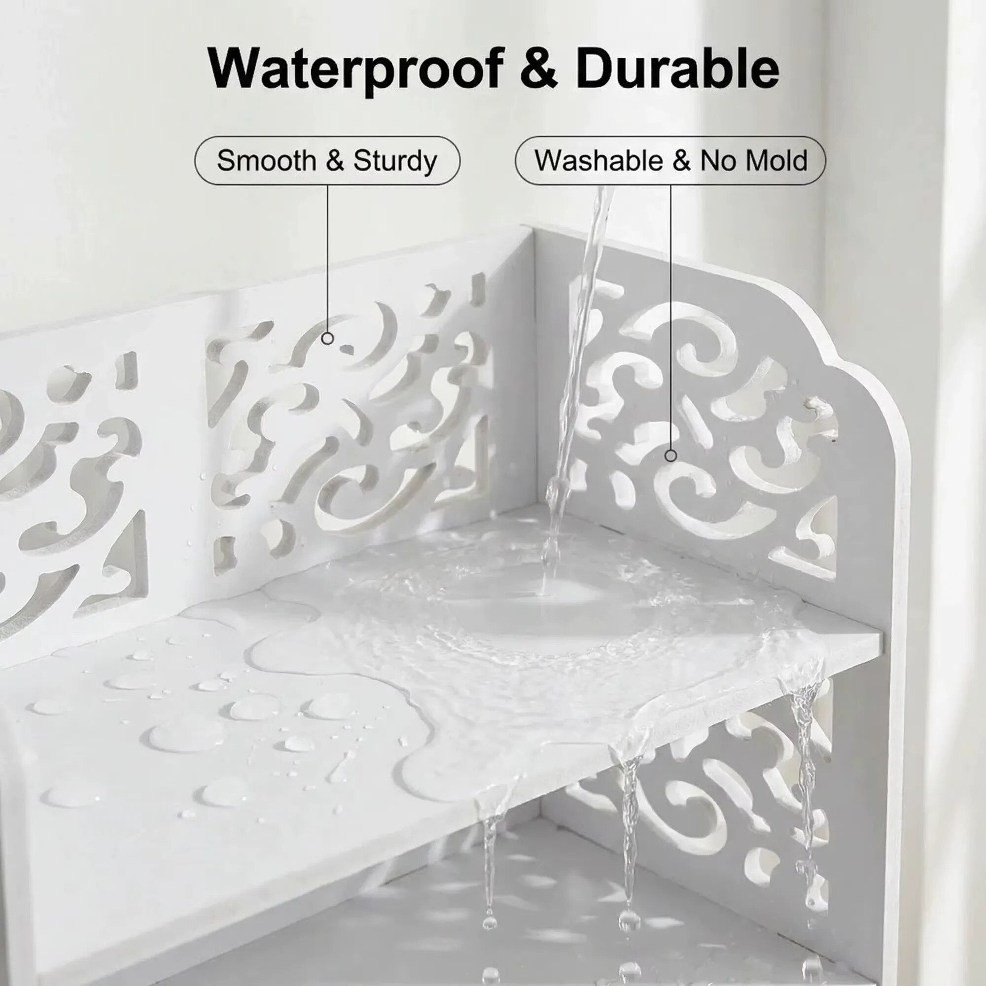 Pantofar din lemn cu design decorativ – 4 rafturi, 90 × 24 × 62 cm Glorio