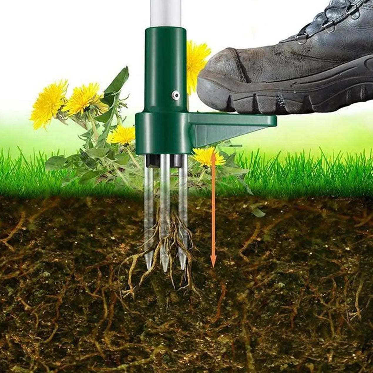Extractor Ergonomic de Buruieni cu Mâner Telescopic – Dispozitiv Manual pentru Smuls Rădăcini, Fără Aplecare Glorio