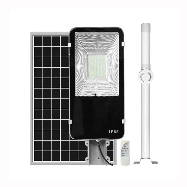 Lampa Solara Jortan, Cu Stalp Pentru Montare, Control Din Telecomanda, Lumina Puternica, 100W Doimeseriasi.ro
