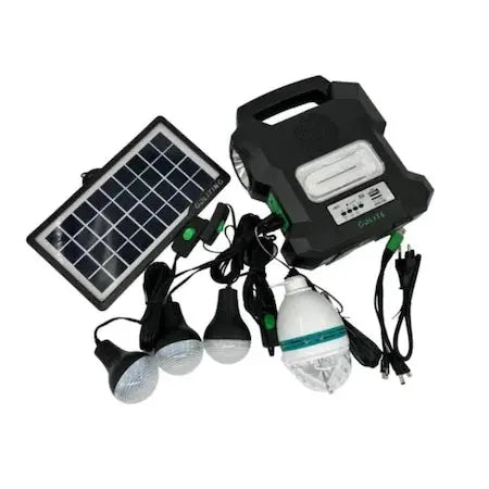 KIT Solar portabil USB, bluetooth, radio FM, MP3, 4 becuri incluse LP-0060 Website Promo