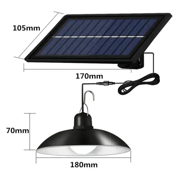 Lampa Suspendata Cu Incarcare Solara, Reglare Intensitate Lumina, Control Prin Telecomanda, Lumina Alb Rece Doimeseriasi.ro
