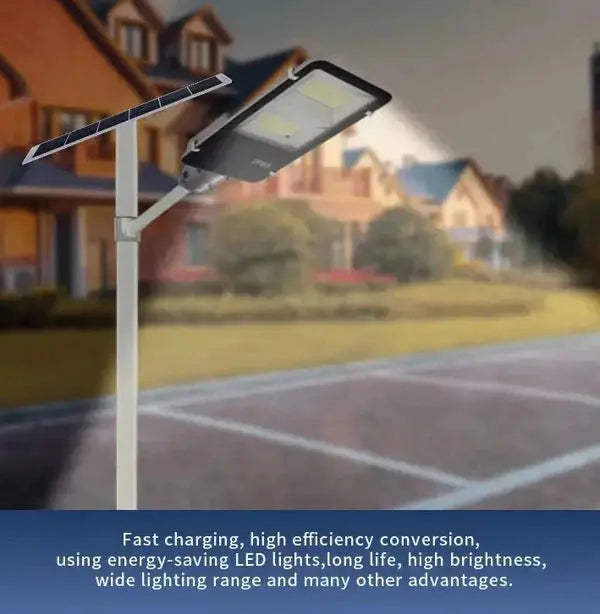 Lampa Solara Jortan, Cu Stalp Pentru Montare, Control Din Telecomanda, Lumina Puternica, 200W Doimeseriasi.ro