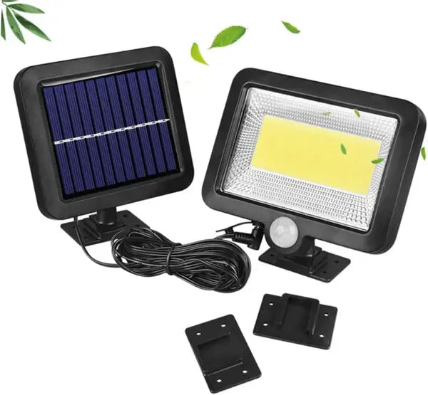 Lampa Cu Incarcare Solara, Cu Telecomanda si Senzor de Miscare, 100 LED COB + Lampa Cu Incarcare Solara 20 LED, CADOU Doimeseriasi.ro