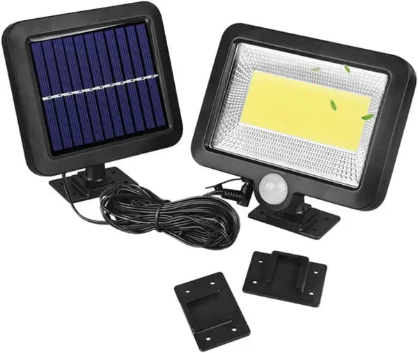 Lampa Cu Incarcare Solara, Cu Telecomanda si Senzor de Miscare, 100 LED COB + Lampa Cu Incarcare Solara 20 LED, CADOU Doimeseriasi.ro