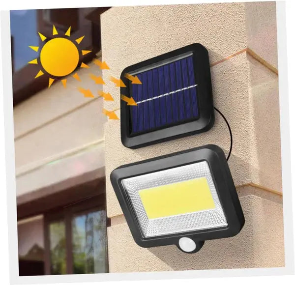 Lampa Cu Incarcare Solara, Cu Telecomanda si Senzor de Miscare, 100 LED COB + Lampa Cu Incarcare Solara 20 LED, CADOU Doimeseriasi.ro