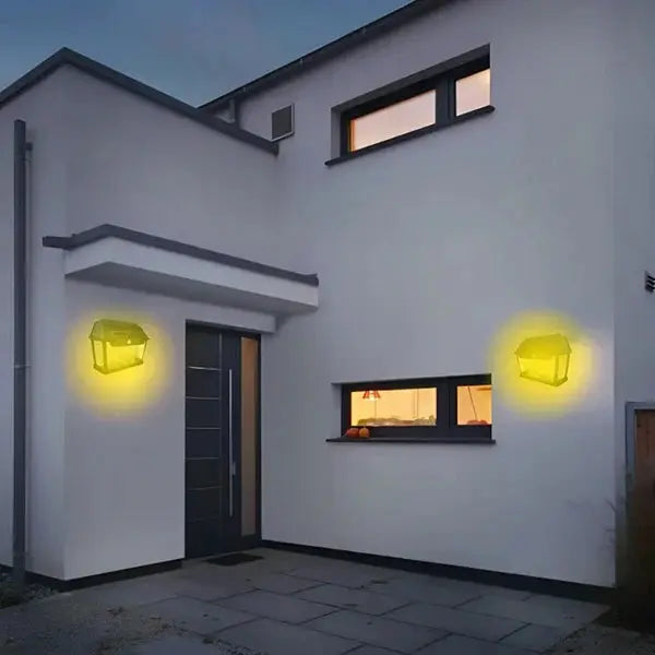 Lampa Solara De Perete Cu 3 Becuri LED, Cu Senzor de Miscare si Lumina, 3 Moduri de Iluminare, Rezistenta la Apa Doimeseriasi.ro
