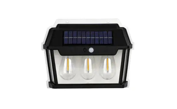 Lampa Solara De Perete Cu 3 Becuri LED, Cu Senzor de Miscare si Lumina, 3 Moduri de Iluminare, Rezistenta la Apa Doimeseriasi.ro