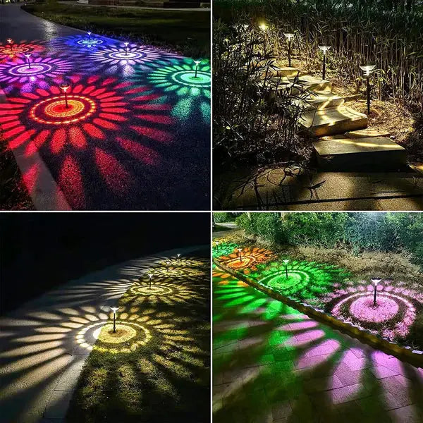 Set 2 Lampi Solare Stralucitoare, Cu Reflexii Puternice, Pentru Exterior, Rezistente La Apa, Alb Cald si Multicolor Doimeseriasi.ro