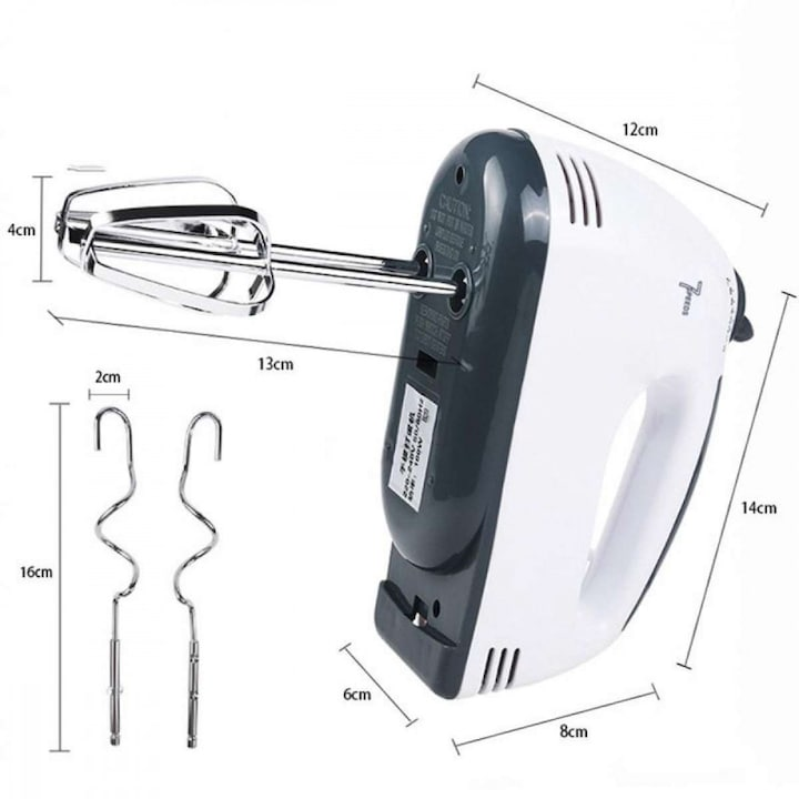 1+1 GRATIS: Mixer De Mana Profesional Gadget 3 Plus, 7 Viteze ,Inox ,  260W + CADOU SURPRIZA Neamtul.ro