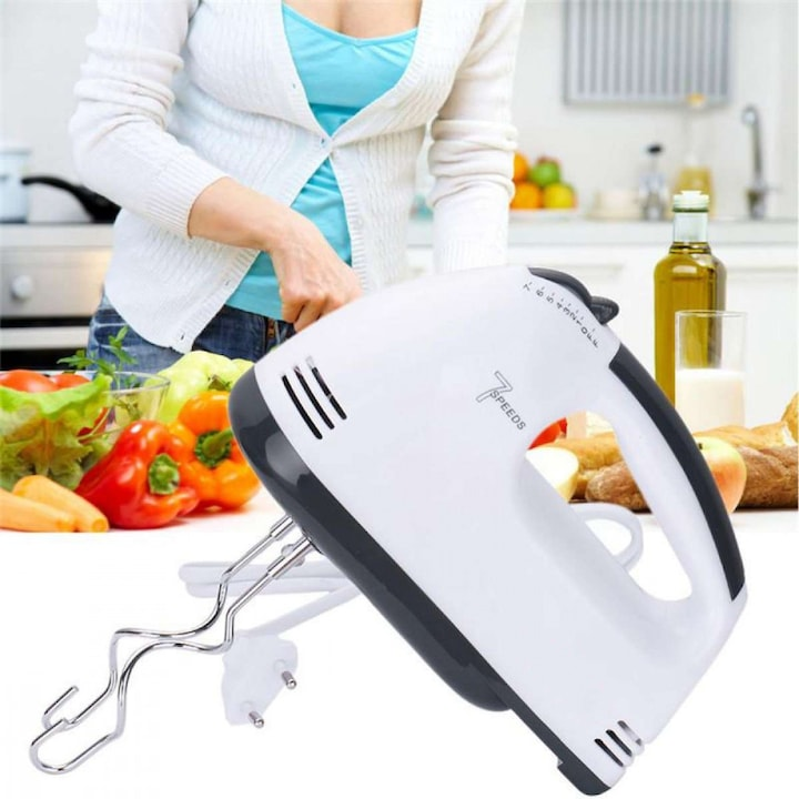 1+1 GRATIS: Mixer De Mana Profesional Gadget 3 Plus, 7 Viteze ,Inox ,  260W + CADOU SURPRIZA Neamtul.ro