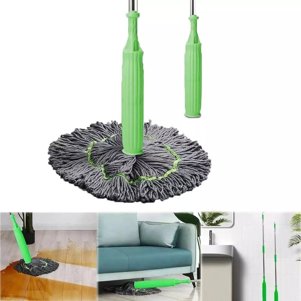 Mop Uriaș cu Stoarcere Automată prin Rotire, Fără Găleată, Putere Mare de Absorbție Glorio