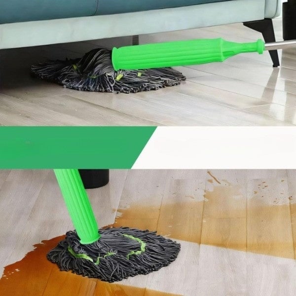 Mop Uriaș cu Stoarcere Automată prin Rotire, Fără Găleată, Putere Mare de Absorbție Glorio