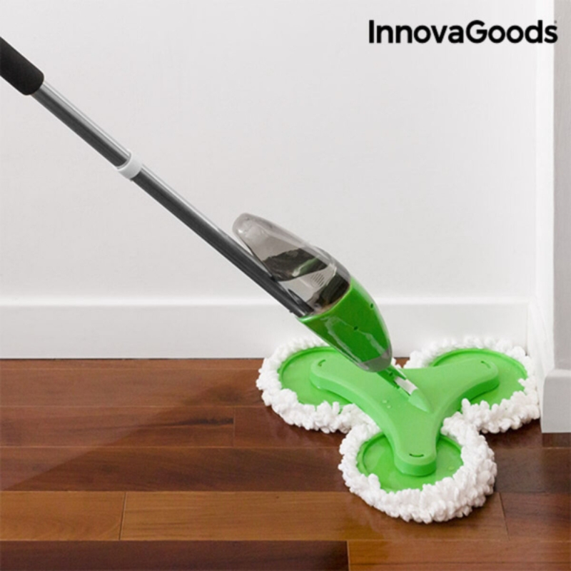 Mop Profesional Triplu Cu Functia “Curata Tot Si Coluturi” , Cu Pulvelizator Si 3 Lavete Lavabile Din Microfibra + Mini Mop Portabil CADOU Neamtul.ro