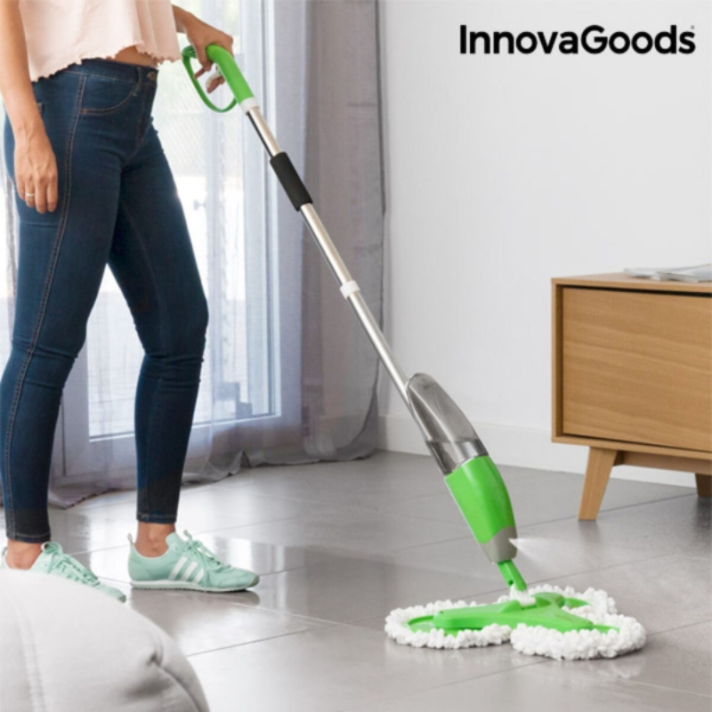 Mop Profesional Triplu Cu Functia “Curata Tot Si Coluturi” , Cu Pulvelizator Si 3 Lavete Lavabile Din Microfibra + Mini Mop Portabil CADOU Neamtul.ro