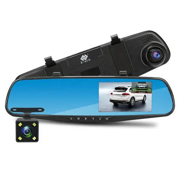 Oglinda Retrovizoare Cu Camera Video Fata-Spate Full HD Cu G-Senzor Si Ecran 4.3 Inch Doimeseriasi.ro
