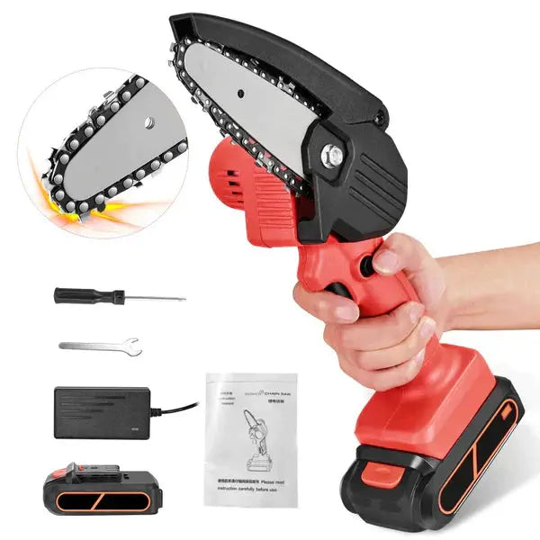 REDUCEREA ZILEI: Mini Fierastrau Electric Cu Acumulator + 1x Lant + 1x Lama de 15cm Doimeseriasi.ro