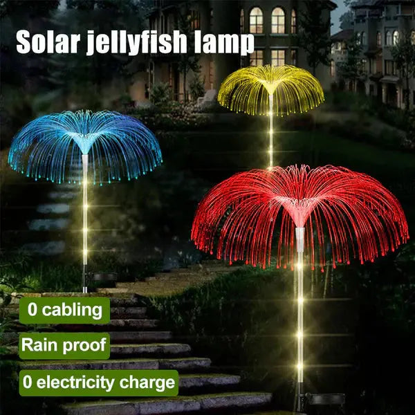 Pachet Promo: 1+1 GRATIS Lampa Solara Pentru Gradina, Tip Palmier, Culori RGB, Protectie La Apa IP65 Glorio.ro
