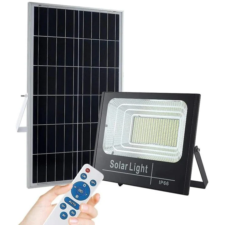 Pachet Promotional: Proiector  Rezistent Si Puternic Jortan 200W + Panou Solar + Telecomanda Si Accesorii,Incarcare Rapida Neamtul.ro