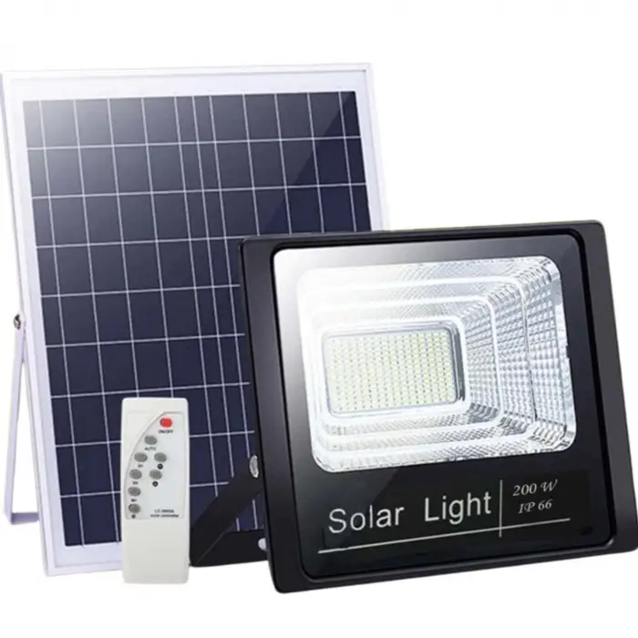 Pachet Promotional: Proiector  Rezistent Si Puternic Jortan 200W + Panou Solar + Telecomanda Si Accesorii,Incarcare Rapida Neamtul.ro