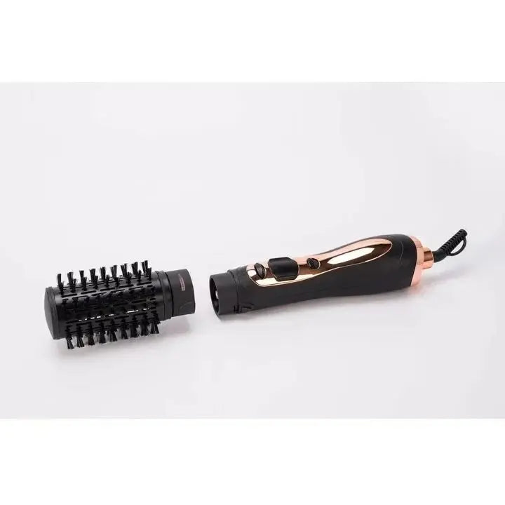 Perie rotativa RAF R598, 1000W, perie detasabila, jet cu aer rece, 2 trepte de temperatura, negru-auriu Glorio