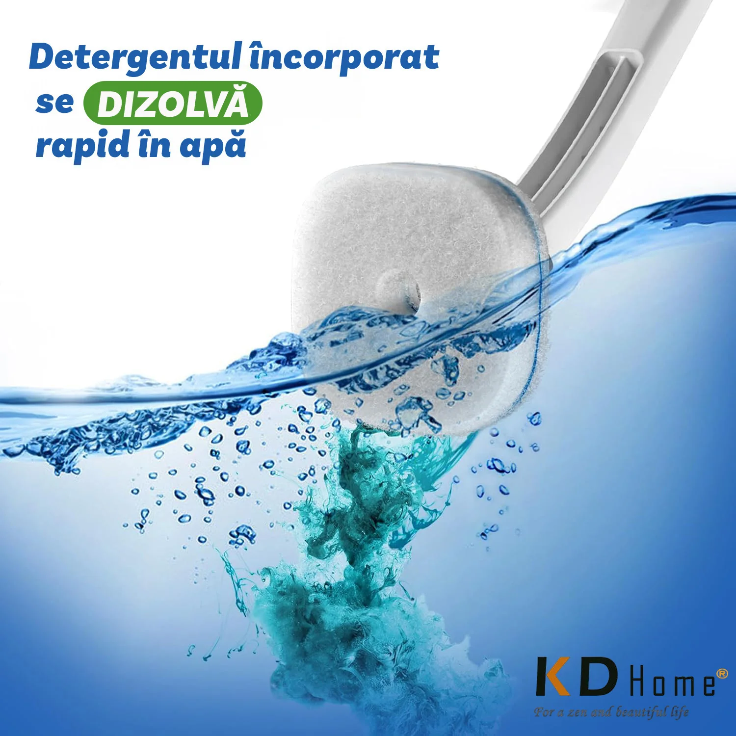 1+1 GRATIS: Perie Inteligenta Curatare WC Pentru Toaleta Cu 16 Capete De Unica Folosinta + Mini Mop Portabil CADOU Neamtul.ro