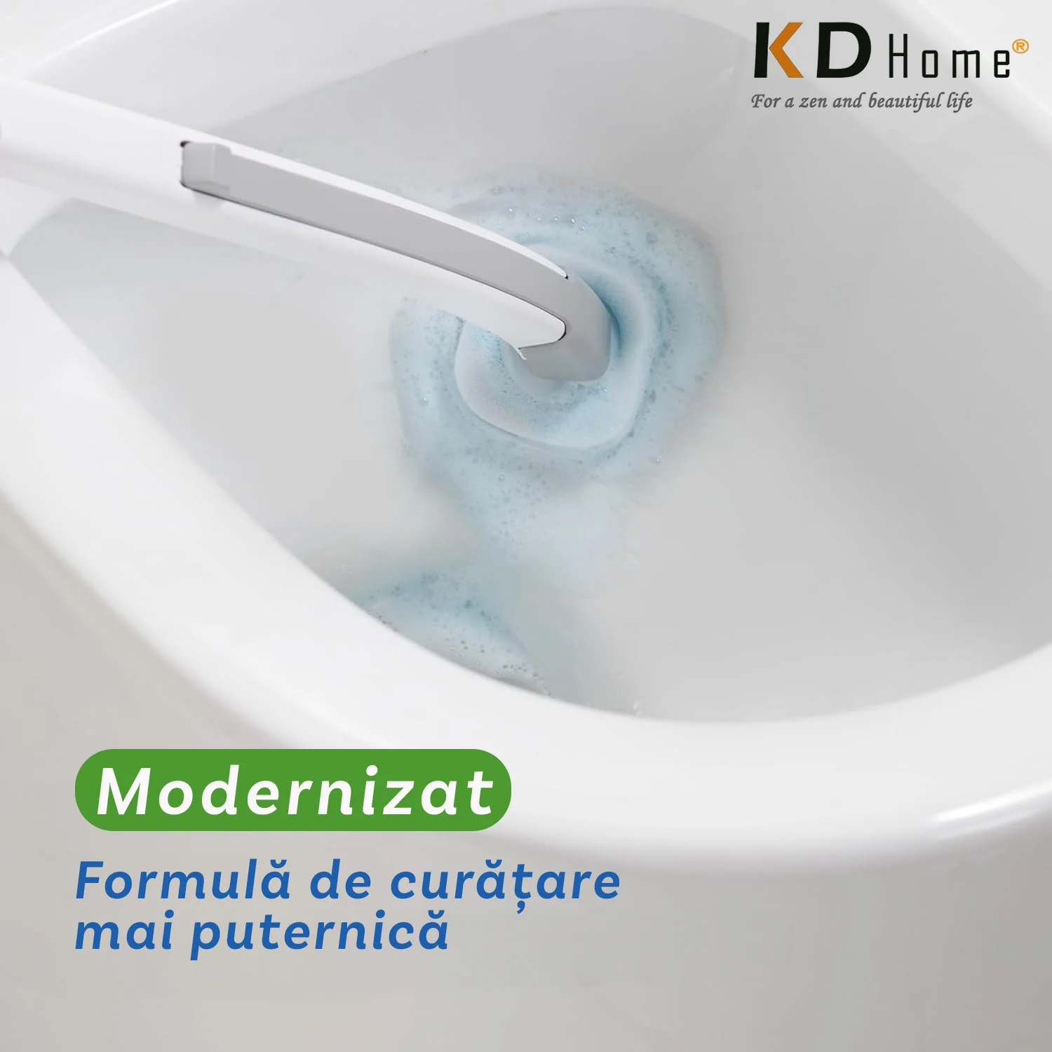 1+1 GRATIS: Perie Inteligenta Curatare WC Pentru Toaleta Cu 16 Capete De Unica Folosinta + Mini Mop Portabil CADOU Neamtul.ro