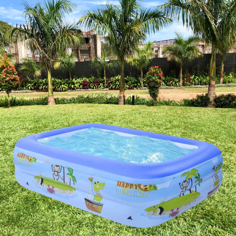 PACHET PROMO:  Piscina Gonflabila Premium 115x 82x 33 cm + Cadita Gonflabila Bebelusi 0–36 luni + Pompa Electrica+Ventilator Arctic Cool