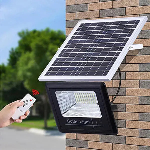 Proiector LED Cu Panou Solar, 300W, Rezistenta La Apa IP66, Control Din Telecomanda Neamtul.ro