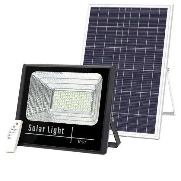 Proiector LED Cu Panou Solar, 300W, Rezistenta La Apa IP66, Control Din Telecomanda Neamtul.ro