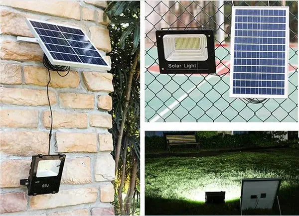 Proiector LED Cu Panou Solar, 300W, Rezistenta La Apa IP66, Control Din Telecomanda Neamtul.ro