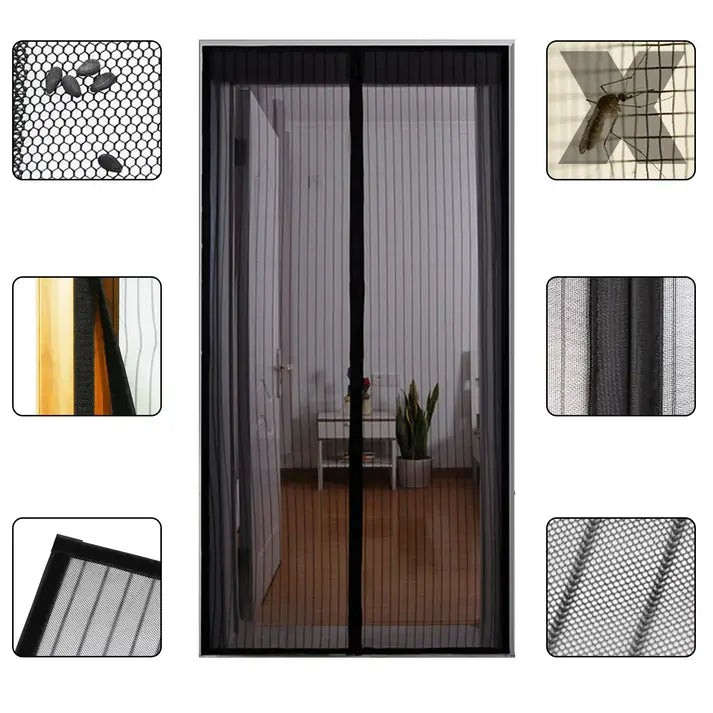 1+1 GRATIS - Plasa Pentru Usa, Impotriva Insectelor, Cu Magnet, Dimensiune 210 x 100 cm Neamtul.ro