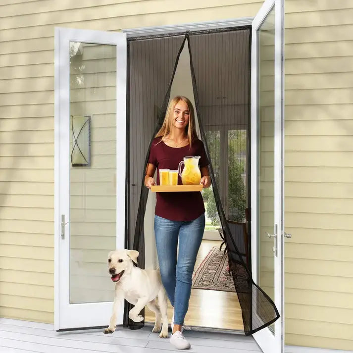 1+1 GRATIS - Plasa Pentru Usa, Impotriva Insectelor, Cu Magnet, Dimensiune 210 x 100 cm Neamtul.ro