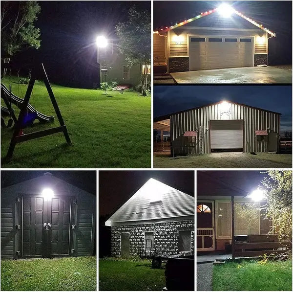 PACHET PROMOTIONAL: Proiector LED Cu Panou Solar VELORA, 100W, Control Prin Telecomanda, Senzor Crepuscular + Accesorii+Lampa Solara 100x Led CADOU Doimeseriasi.ro