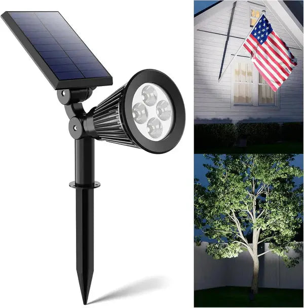Proiector LED cu Incarcare Solara, Lumina Alb Rece, 3 Moduri de Iluminat, Cu Suport de Fixare Doimeseriasi.ro