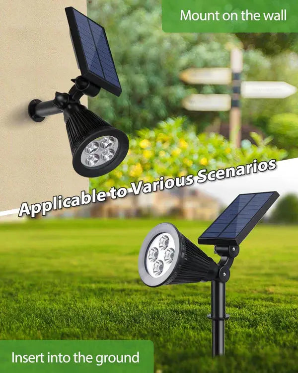 Proiector LED cu Incarcare Solara, Lumina Alb Rece, 3 Moduri de Iluminat, Cu Suport de Fixare Doimeseriasi.ro