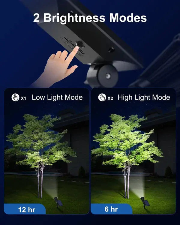 Proiector LED cu Incarcare Solara, Lumina Alb Rece, 3 Moduri de Iluminat, Cu Suport de Fixare Doimeseriasi.ro