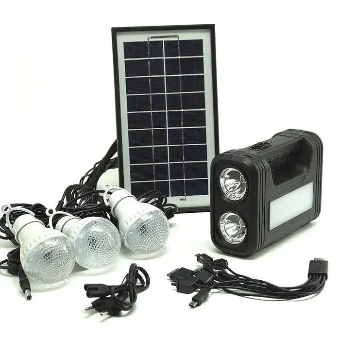KIT Urgenta Panou Solar Cu 3 Becuri, Incarcator USB Si Lanterna severin-ro