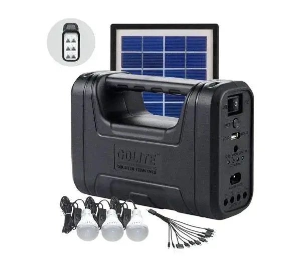KIT Urgenta Panou Solar Cu 3 Becuri, Incarcator USB Si Lanterna severin-ro