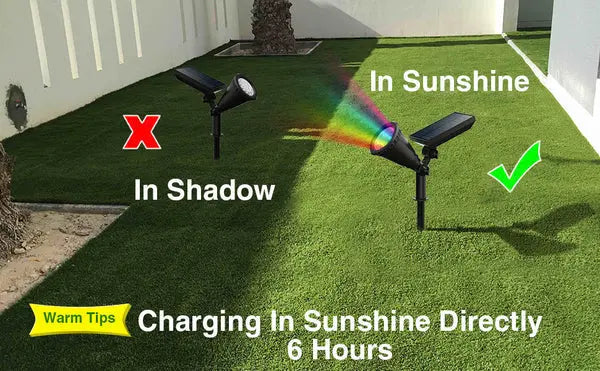 Proiector LED cu Incarcare Solara, Lumina Colorata, 7 Culori, Reglabil, Cu Suport de Fixare Doimeseriasi.ro