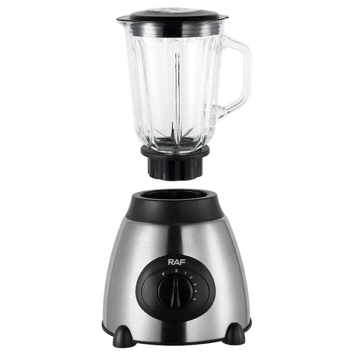 Blender de mare putere RAF R.367, AT PERFORMANCE, 450 W, 6 lame, 1.5 l, Negru/Argintiu Glorio