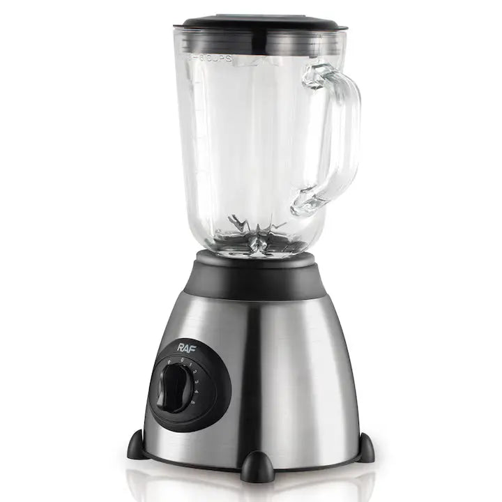Blender de mare putere RAF R.367, AT PERFORMANCE, 450 W, 6 lame, 1.5 l, Negru/Argintiu Glorio
