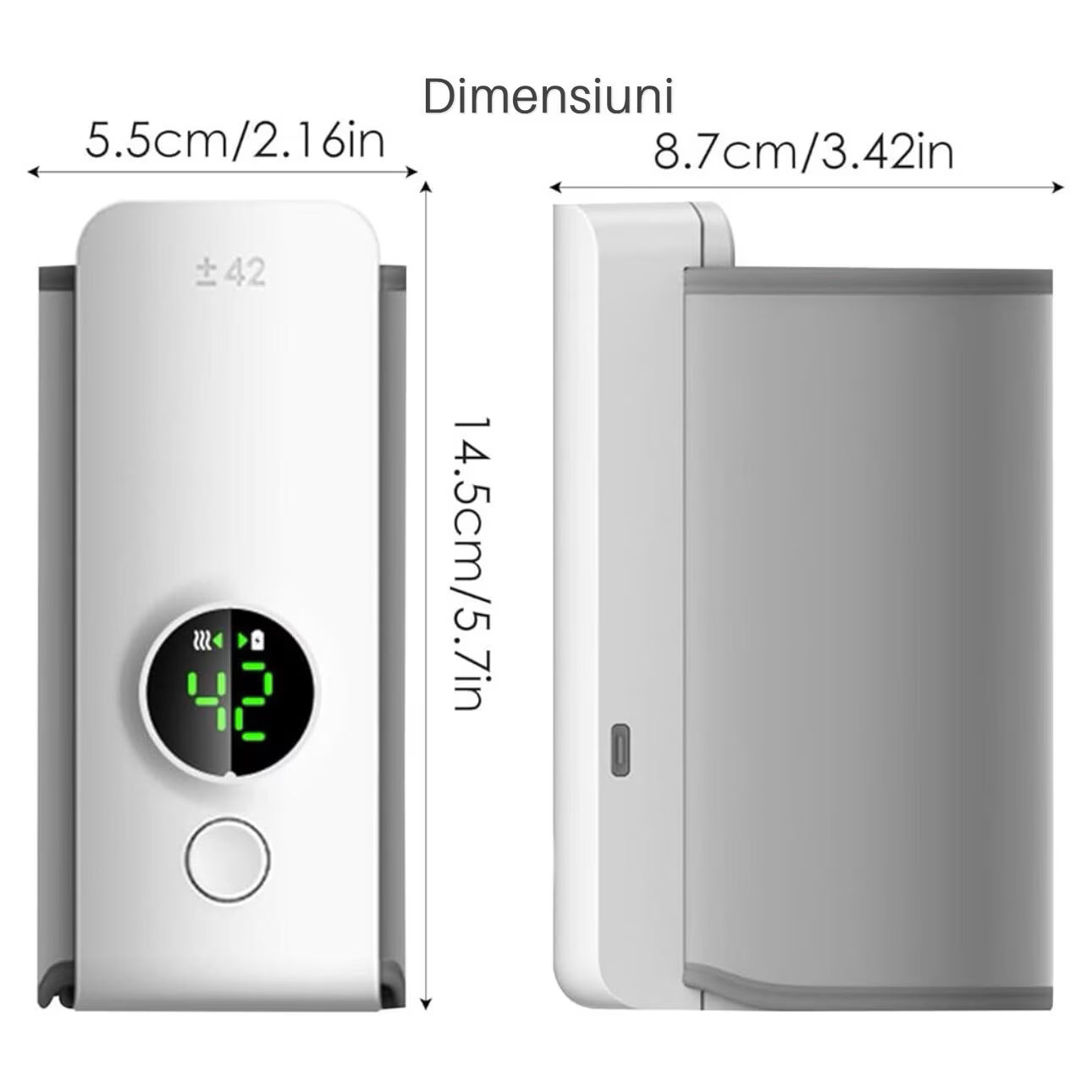 Încălzitor Portabil pentru Biberoane Wireless NNQ2, Acumulator 6000mAh, Termostat Automat, 6 Trepte de Temperatură + Cadou Aspirator Nazal Glorio