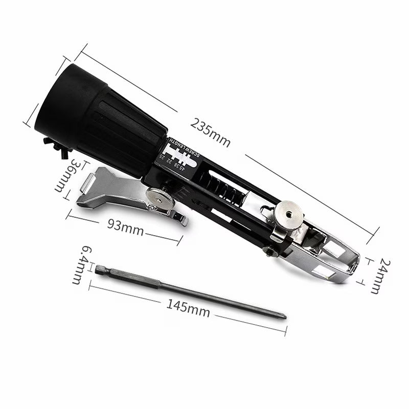 Adaptor Automat de Înșurubat Tip Bandă pentru Bormașină, Alimentare Continuă cu Șuruburi, Aliaj Aluminiu + 50 Negrese Glorio