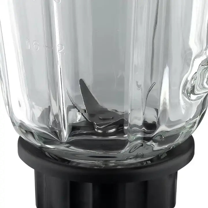 Blender Electric 3 in 1 RAF R.2871, 1000W, Pahar 1.5L din Sticla, Vas Inox, Rasnita, 2 Viteze + Pulse, StayFresh, Negru/Inox Glorio